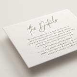 "angeline" - Letterpress Direction Cards in Moss by chocomocacino - Detail