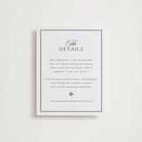 "Tiled" - Letterpress Direction Cards in Lapis by Angela Garrick - Front