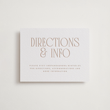 "title" - Letterpress Direction Cards in Latte by JoAnn Jinks - Front
