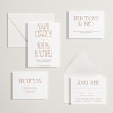 "title" - Letterpress Direction Cards in Sandstone by JoAnn Jinks - Invitation Suite