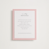 "Hydrangea Blooms" - Letterpress Direction Cards in Blush by Paula Pecevich - Front