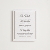 "Royal" - Letterpress Direction Cards in Soft Black by Melinda Denison - Front