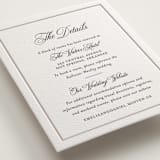"Royal" - Letterpress Direction Cards in Soft Black by Melinda Denison - Detail
