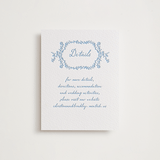"Garden romance" - Letterpress Direction Cards in Sky Blue by Creo Study - Front