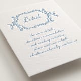 "Garden romance" - Letterpress Direction Cards in Sky Blue by Creo Study - Detail