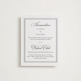 "Bradford" - Letterpress Direction Cards in Charcoal by Megan Davis - Front