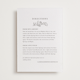 "Bouvardia" - Letterpress Direction Cards in Graphite by Deynaaz Daraei - Front