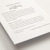 "Bouvardia" - Letterpress Direction Cards in Graphite by Deynaaz Daraei - Detail