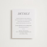 "Magnolia" - Letterpress Direction Cards in Pewter by Eric Clegg - Front