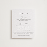 "modern classic" - Letterpress Direction Cards in Soft Black by Tamara Hilje - Front