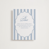"Stately" - Letterpress Direction Cards in Provincial Blue by Creo Study - Front