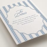 "Stately" - Letterpress Direction Cards in Provincial Blue by Creo Study - Detail