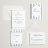"Stately" - Letterpress Direction Cards in Pacific Blue by Creo Study - Invitation Suite