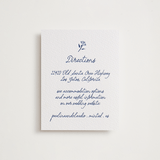 "Talavera" - Letterpress Direction Cards in Lapis by Tamara Hilje - Front