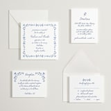 "Talavera" - Letterpress Direction Cards in Lapis | Pacific Blue by Tamara Hilje - Invitation Suite
