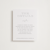 "Classically" - Letterpress Direction Cards in Soft Black by Jenna Holcomb - Front