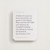 "Westin" - Letterpress Direction Cards in Soft Black by Hudson meet Rose - Front