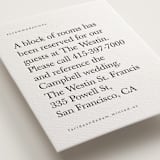 "Westin" - Letterpress Direction Cards in Soft Black by Hudson meet Rose - Detail