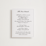 "Astor Elegance" - Letterpress Direction Cards in Midnight by Clover and Lamb - Front