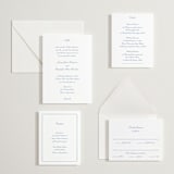 "Villa" - Letterpress Direction Cards in Pacific Blue by Blustery August - Invitation Suite