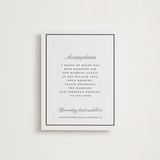 "The Day" - Letterpress Direction Cards in Soft Black by mo kelley - Front