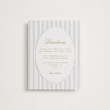 "Calia " - Letterpress Direction Cards in Avocado by Ani Somi - Front