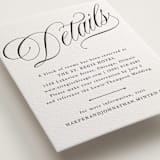"Mirin" - Letterpress Direction Cards in Soft Black by Kate Ahn - Detail