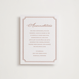 "Avery" - Letterpress Direction Cards in Dusty Rose by Jennifer Postorino - Front