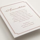 "Avery" - Letterpress Direction Cards in Dusty Rose by Jennifer Postorino - Detail