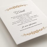 "Lake Como" - Letterpress Direction Cards in Faux Gold by Kate Ahn - Detail