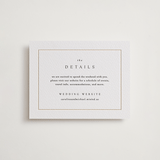 "Framed Monogram" - Letterpress Direction Cards in Faux Gold by Kelly Schmidt - Front