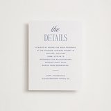 "Threaded" - Letterpress Direction Cards in Periwinkle by Pixel and Hank - Front