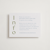 "Ayumi" - Letterpress Direction Cards in Pistachio by Melanie Kosuge - Front