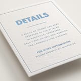 "Sienna" - Letterpress Direction Cards in Sky Blue by Ellen Schlegelmilch - Detail