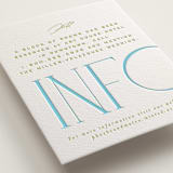 "Numerical" - Letterpress Direction Cards in Pool by Owl and Toad - Detail