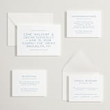 "Brooklyn" - Letterpress Direction Cards in Marine Blue by Ellen Schlegelmilch - Invitation Suite