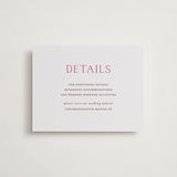 "In Love" - Letterpress Direction Cards in Azalea Pink by Vanessa Doyle - Front