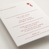 "Alaia" - Letterpress Direction Cards in Verona Sunset by Blustery August - Detail