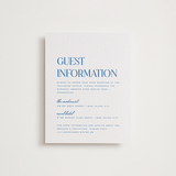 "Clarity" - Letterpress Direction Cards in Sapphire by Heather Cairl - Front