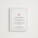 "Red Hearts" - Letterpress Direction Cards in Scarlet by Helena Vitto - Front