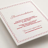 "Crazy Little Thing Called Love" - Letterpress Direction Cards in Scarlet by Helena Vitto - Detail