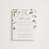 "Untied" - Letterpress Direction Cards in Pistachio by Erin Hodges - Front