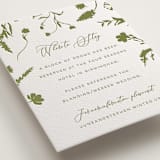 "Untied" - Letterpress Direction Cards in Pistachio by Erin Hodges - Detail
