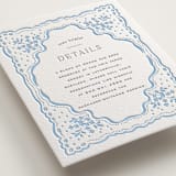 "Margot" - Letterpress Direction Cards in Sky Blue by Erin L. Wilson - Detail