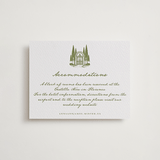 "Villa" - Letterpress Direction Cards in Pistachio by Maja Cunningham - Front