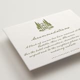 "Villa" - Letterpress Direction Cards in Pistachio by Maja Cunningham - Detail