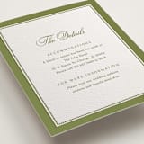 "Darcy" - Letterpress Direction Cards in Pistachio by Robert and Stella - Detail