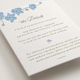 "Anemones" - Letterpress Direction Cards in Sky Blue by letterfix - Detail
