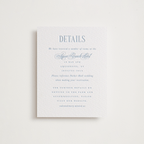 "Hamptons" - Letterpress Direction Cards in Sky Blue by Hudson meet Rose - Front