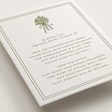 "wedding bouquet" - Letterpress Direction Cards in Pistachio by Lori Wemple - Detail
